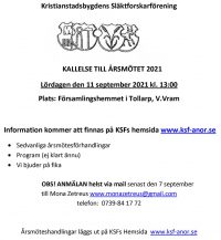 Kallelse Årsmöte