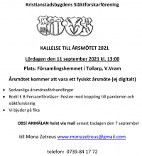 Kallelse Årsmöte 8